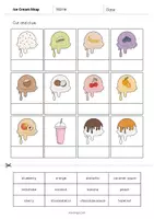 Aperçu - Matériel pour travaux manuels / dessin - Ice Cream Shop / Glacier: Cut and Glue (Fiche d'exercices d'anglais) - Page 3