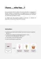 Aperçu - Jeux - Ice Cream Shop / Glacier: I have..., who has...? (Jeu pour le cours d'anglais) - Page 1