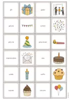 Aperçu - Jeux - Party / Fête: Memo Game (Jeu pour le cours d'anglais) - Page 2