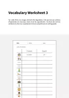 Aperçu - Fiches - Party / Fête: Vocabulary Worksheet 3 (Fiche d'exercices d'anglais) - Page 1
