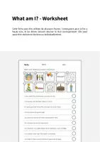 Aperçu - Cartes d'exercices - Party / Fête: What am I? - Worksheet (Fiche d'exercices d'anglais) - Page 1