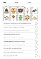 Aperçu - Cartes d'exercices - Party / Fête: What am I? - Worksheet (Fiche d'exercices d'anglais) - Page 3