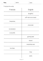 Aperçu - Tests - Party / Fête: Vocabulary Mini Test (Test pour le cours d'anglais) - Page 3