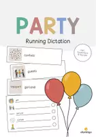 Aperçu - Jeux - Party / Fête: Running Dictation (Dictée en mouvement pour le cours d'anglais) - Page de couverture