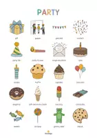 Aperçu - Affichage - Party / Fête: Vocabulary Poster (Affiche pour le cours d'anglais) - Page 2