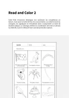 Aperçu - Cartes d'exercices - Australia / Australie: Read and Color 2 (Fiche d'exercices d'anglais) - Page 1