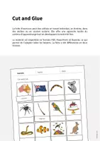 Aperçu - Matériel pour travaux manuels / dessin - Australia / Australie: Cut and Glue (Fiche d'exercices d'anglais) - Page 1