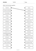 Aperçu - Cartes d'exercices - Australia / Australie: Draw the lines 3 (Fiche d'exercices d'anglais) - Page 2