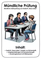 Vorschau - Prüfungsvorbereitung - Mündliche Prüfung I (Abiturprüfung Deutsch). Gedichtinterpretation. Neue Liebe - Deckblatt