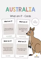 Aperçu - Jeux - Australia / Australie: What am I? - Cards (Jeu pour le cours d'anglais) - Page de couverture