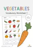Aperçu - Fiches - Vegetables / Légumes: Vocabulary Worksheet 1 (Fiche d'exercices d'anglais) - Page de couverture
