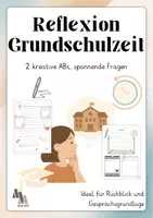 Vorschau - Arbeitsblätter - Rückblick Grundschulzeit, Reflexion - Deckblatt