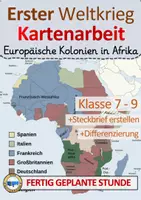 Vorschau - Arbeitsblätter - AB2 Kartenarbeit Kolonien Afrika Imperialismus Kolonialismus - Deckblatt