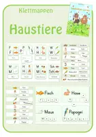 Vorschau - Fördermaterial/Inklusion - Klettmappen: Haustiere (vom Bild zum Wort) - Deckblatt