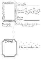 Vorschau - Mal- und Bastelvorlagen - Abschied Erzieher*in - Vorlage im Sketchnote-Design - Seite 1
