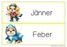 Vorschau - Mal- und Bastelvorlagen - Tafelkalender mit Hunden für die Hundeklasse - Seite 2