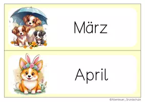 Vorschau - Mal- und Bastelvorlagen - Tafelkalender mit Hunden für die Hundeklasse - Seite 3