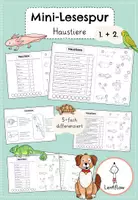 Vorschau - Arbeitsblätter - Haustiere Mini-Lesespur Klasse 1 + 2 - Deckblatt