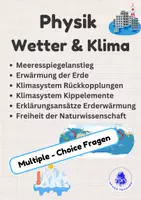 Vorschau - Stationenlernen - PH09 Klimaforschung - Multiple Choice - Erwärmung Erde - Klimasystem - Meeresanstieg - Deckblatt