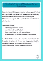 Vorschau - Aufgabenkarten - Kreative Schreib- und Malaufgaben für die Grundschule Klasse 3/4 - Seite 1