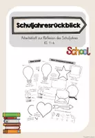 Vorschau - Mal- und Bastelvorlagen - Schuljahresrückblick Kl.1-4 - Deckblatt