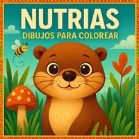 Vista previa - Manualidades / Dibujos para colorear - Nutrias para colorear (50 plantillas) incl. planificación didáctica (PDF) - Portada