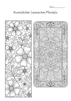 Vorschau - Arbeitsblätter - Mandala Lesezeichen – 9 Ausmalvorlagen 🌸 - Seite 2