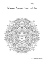 Vorschau - Arbeitsblätter - Löwe Mandalas – 9 Ausmalbilder 🦁 - Seite 3