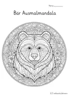 Vorschau - Arbeitsblätter - Ausmal Mandala mit BÄR Motiven ab 2.Klasse 🐻 - Seite 1