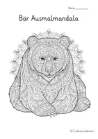 Vorschau - Arbeitsblätter - Ausmal Mandala mit BÄR Motiven ab 2.Klasse 🐻 - Seite 2