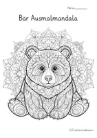 Vorschau - Arbeitsblätter - Ausmal Mandala mit BÄR Motiven ab 2.Klasse 🐻 - Seite 3