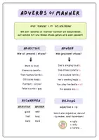 Vorschau - Arbeitsblätter - Adverbs of Manner - Merkblätter (differenziert) + QUiZ - Seite 1