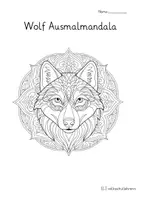 Vorschau - Arbeitsblätter - Wolf Mandalas – 11 Ausmalbilder ab der 1. Klasse 🐺 - Seite 2