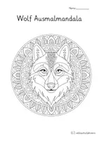 Vorschau - Arbeitsblätter - Wolf Mandalas – 11 Ausmalbilder ab der 1. Klasse 🐺 - Seite 3