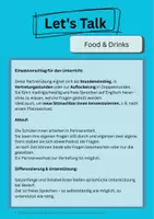 Vorschau - Arbeitsblätter - Let’s Talk: Food & Drinks – Partnerarbeit zum freien Sprechen (A2/B1) - Seite 1