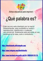 Vista previa - Hojas de trabajo - qué palabra es? - página 1