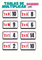 Vista previa - Unidades / Secuencias / Situaciones de Aprendizaje - DOMINÓ MATEMÁTICO DE MULTIPLICACIONES - página 2