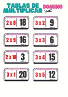 Vista previa - Unidades / Secuencias / Situaciones de Aprendizaje - DOMINÓ MATEMÁTICO DE MULTIPLICACIONES - página 3