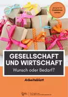 Vorschau - Arbeitsblätter - Umgang mit Geld⎮Wunsch oder Bedarf - ideal für Produktives Lernen in Klasse 8 und 9 - Deckblatt