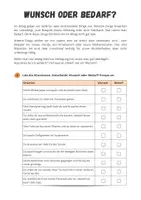 Vorschau - Arbeitsblätter - Umgang mit Geld⎮Wunsch oder Bedarf - ideal für Produktives Lernen in Klasse 8 und 9 - Seite 1