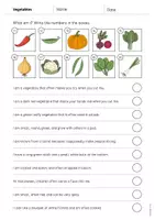 Aperçu - Cartes d'exercices - Vegetables / Légumes: What am I? - Worksheet (Fiche d'exercices d'anglais) - Page 3