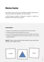 Aperçu - Jeux - 2D Shapes / Formes 2D: Memo Game (Jeu pour le cours d'anglais) - Page 1