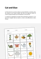 Aperçu - Matériel pour travaux manuels / dessin - Garden / Jardin: Cut and Glue (Fiche d'exercices d'anglais) - Page 1
