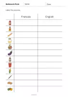 Aperçu - Fiches - Barbecue & Picnic / Barbecue et pique-nique: Vocabulary Worksheet 3 (Fiche d'exercices d'anglais) - Page 3