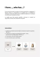 Aperçu - Jeux - Barbecue & Picnic / Barbecue et pique-nique: I have..., who has...? (Jeu pour le cours d'anglais) - Page 1