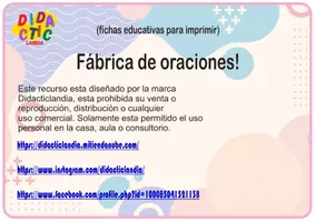 Vista previa - Juegos / Gamificación - Fábrica de oraciones - página 1