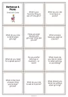 Aperçu - Cartes / Images - Barbecue & Picnic / Barbecue et pique-nique: Smalltalk Cards (Cartes de conversation) - Page 2