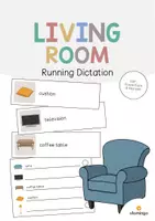 Aperçu - Jeux - Living Room / Salon: Running Dictation (Dictée en mouvement pour le cours d'anglais) - Page de couverture