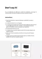 Aperçu - Jeux - Living Room / Salon: Don’t say it! (Jeu pour le cours d'anglais) - Page 1