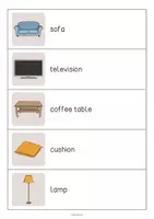 Aperçu - Jeux - Living Room / Salon: Running Dictation (Dictée en mouvement pour le cours d'anglais) - Page 2